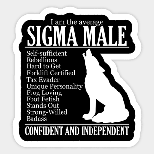 Average Sigma Male Sticker